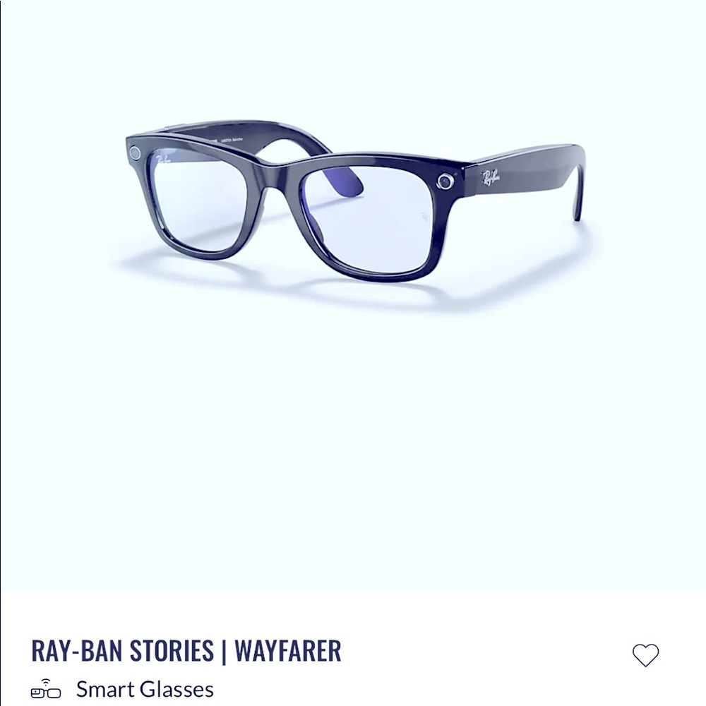 Ray Ban WayFarer Smart Glasses Original Case and Box! Gently Used No Scratches!
